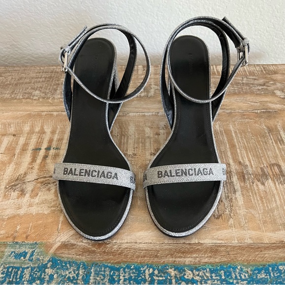 BALENCIAGA Metallic Sandals - Picture 1 of 7
